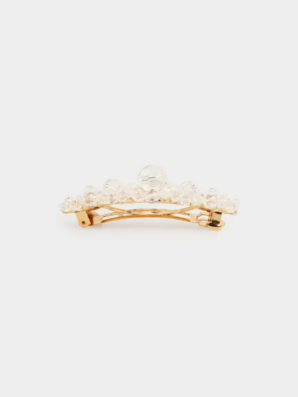 Заколка для волос, металл/стекло, Jewelry crystal, image-1