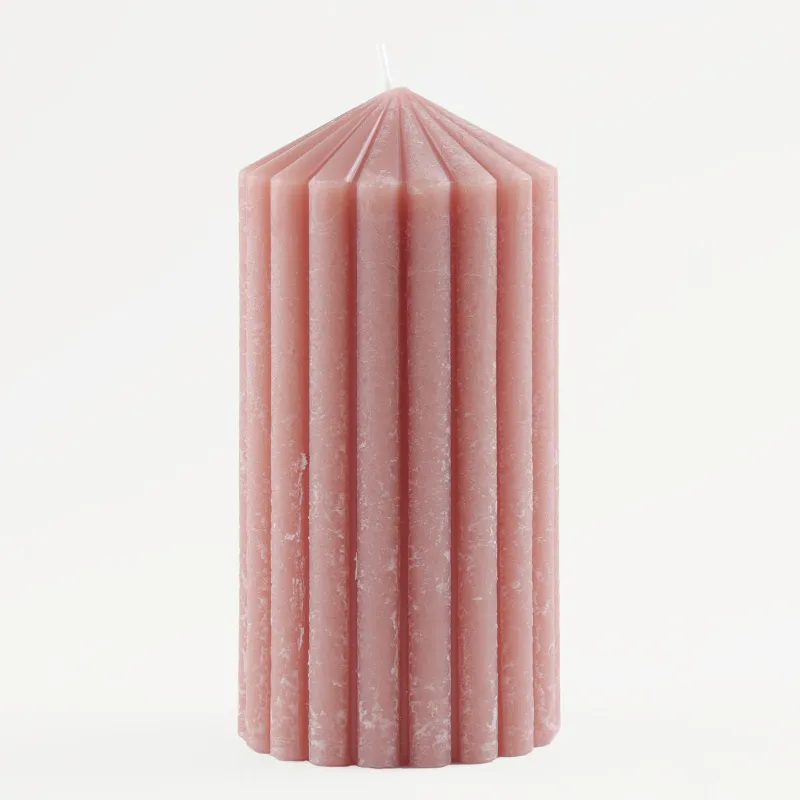 Свеча, 14 см, цилиндрическая, Ribbed candle
