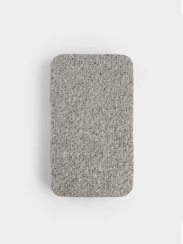 Губка-салфетка для уборки, многослойная, 12x7 см, микрофибра, серая, Clean, image-0