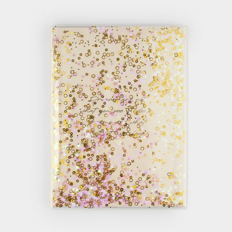 Блокнот, 15х20 см, 80 листов, с блестками, Stationery