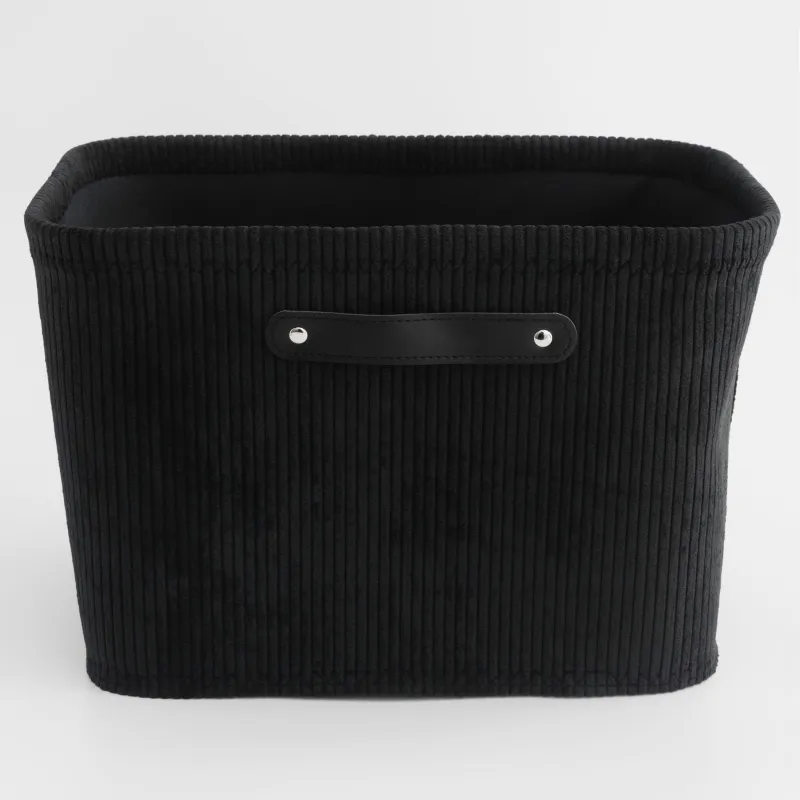 Корзина для хранения, 38х26х25 см, с ручками, Black style, image-0