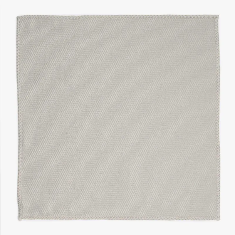 Тряпка для стекла/пластика/зеркал, 35x35 см, микрофибра, Рыбья чешуя, серо-бежевая, Clean, image-1