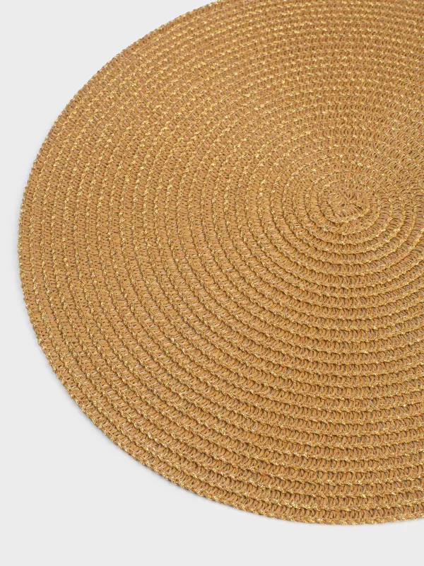 Салфетка под приборы, 38 см, из целлюлозы, Straw, image-1