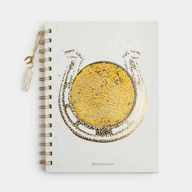 Блокнот, 16х20 см, 70 листов, на кольцах, Stationery gold