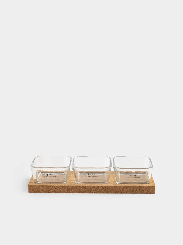 Набор для закусок, на подставке, Clear cork, image-1