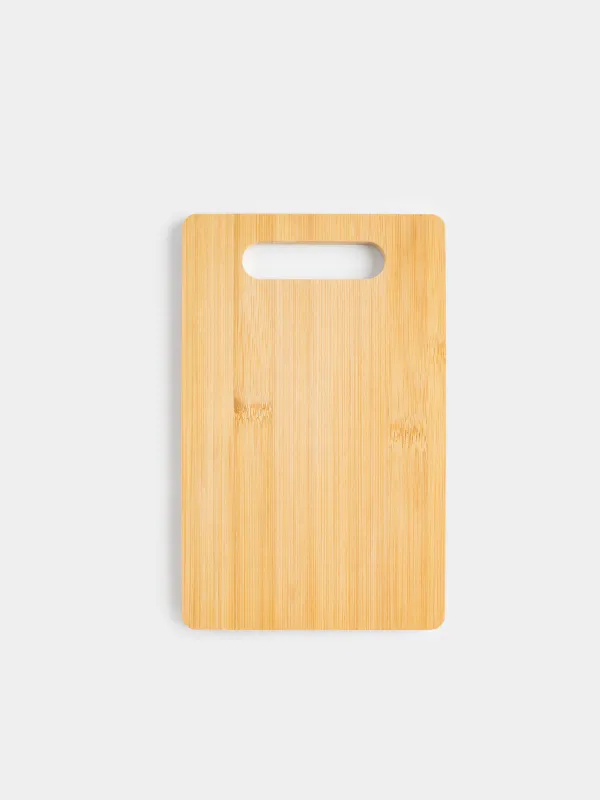 Доска разделочная, 22x14 см, 4 шт, на подставке, бамбук/сталь, прямоугольная, Bamboo, image-3