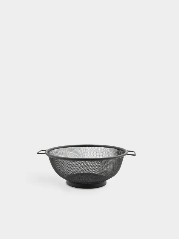 Дуршлаг, 20 см, с двумя ручками, металл, черный, X-Loft, image-0