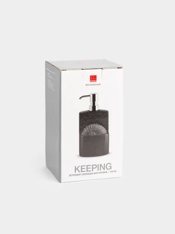 Диспенсер для моющего средства, 450 мл, с губкой, Keeping, image-4