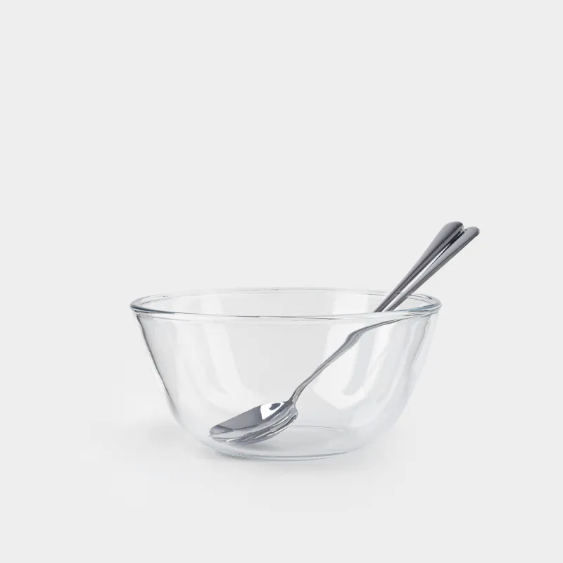 Салатник, 23x11 см, 3 предмета, с приборами, Clear