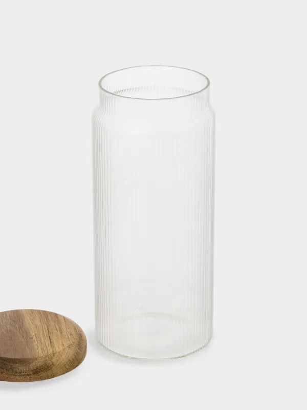 Банка для сыпучих продуктов, 1 л, Ribby wood, image-4