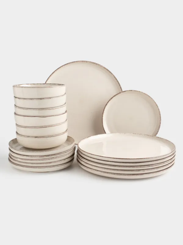 Сервиз обеденный, на 6 персон, 18 предметов, в крапинку, Speckled glaze, image-0
