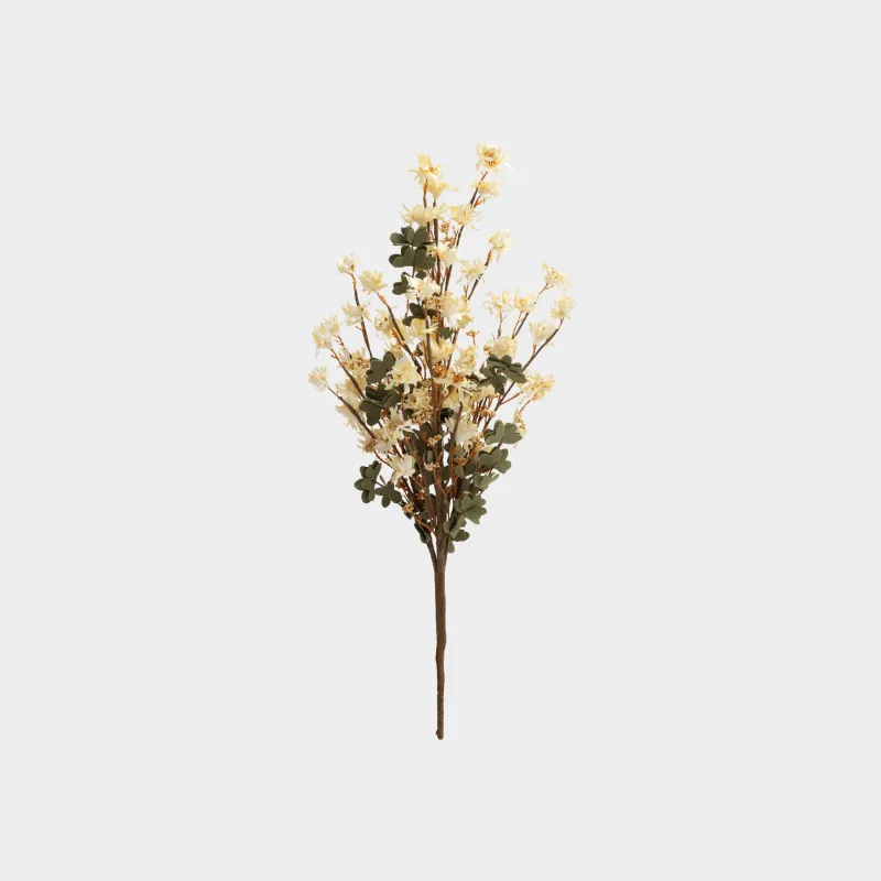 Ветка декоративная, 56 см, Белые цветы, Flower garden