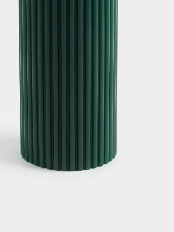 Свеча, 4х10 см, цилиндрическая, Ribbed candle, image-2