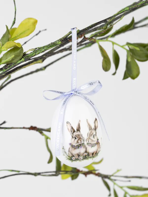 Подвеска, пасхальное яйцо, 8 см, Кролики, Easter, image-2