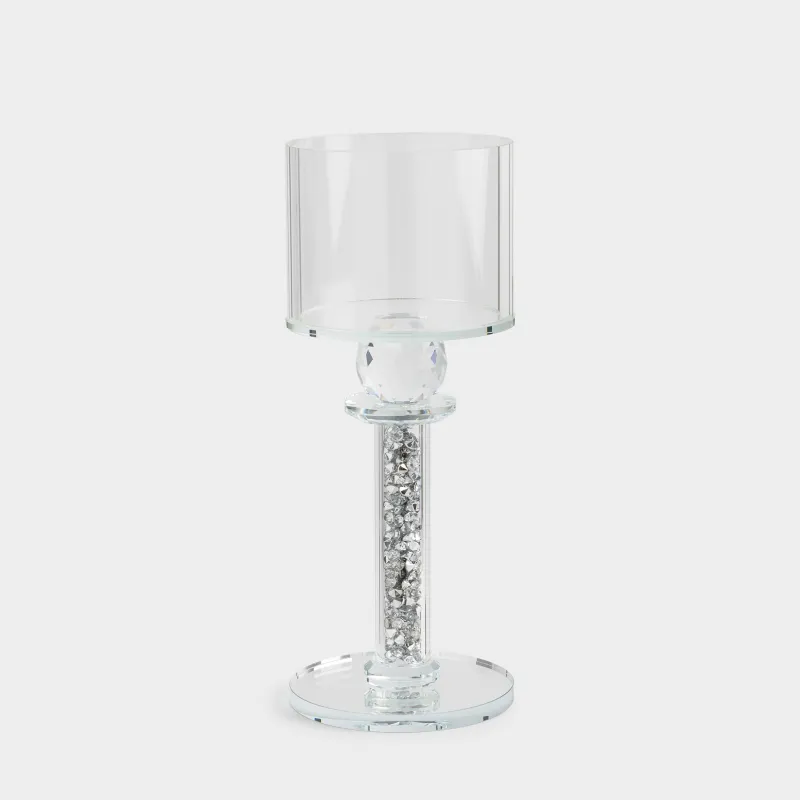 Подсвечник, 25 см, для цилиндрической свечи, Lux crystal