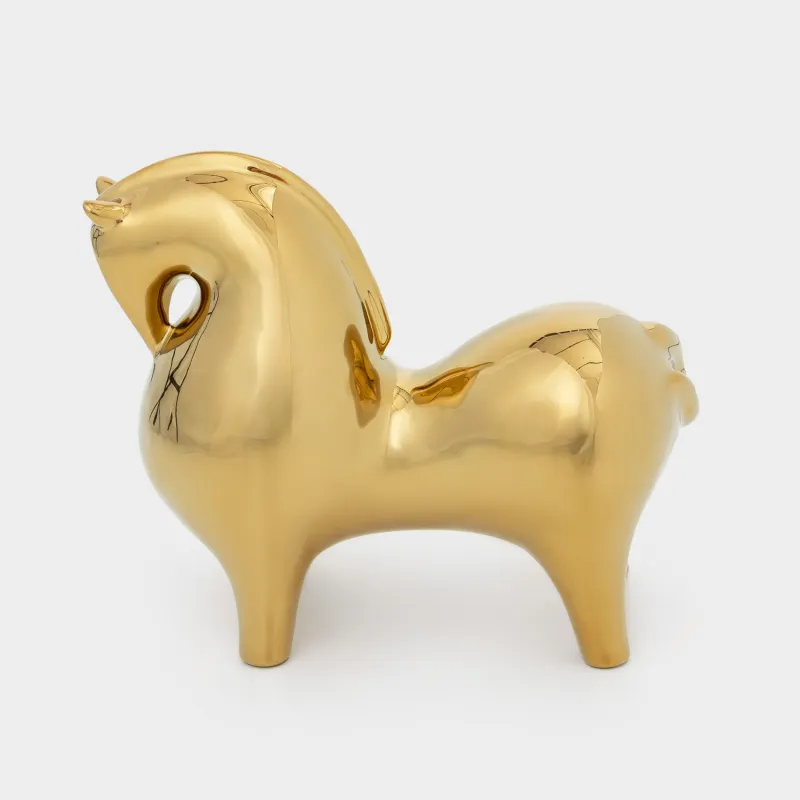 Статуэтка, 31х27 см, Конь, Horse gold