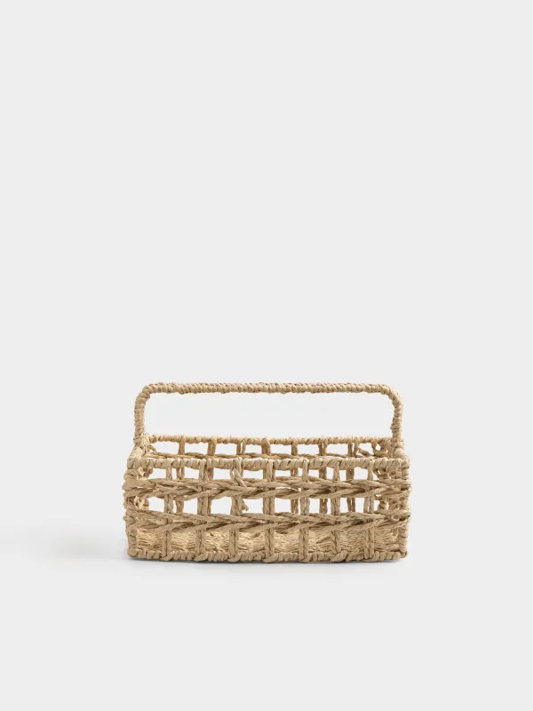 Корзина для хранения, 25х18 см, с ручкой, Braided, image-0