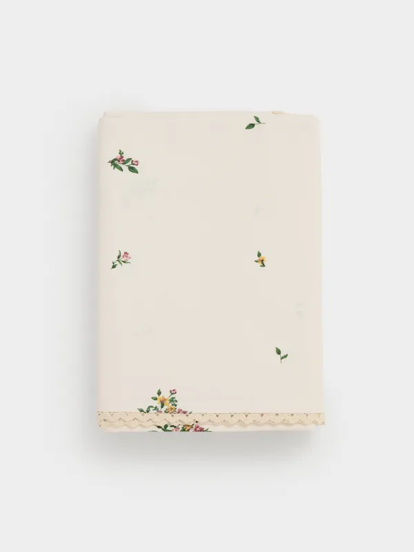 Скатерть, 170х250 см, с кружевом, Цветы, El flower, image-9