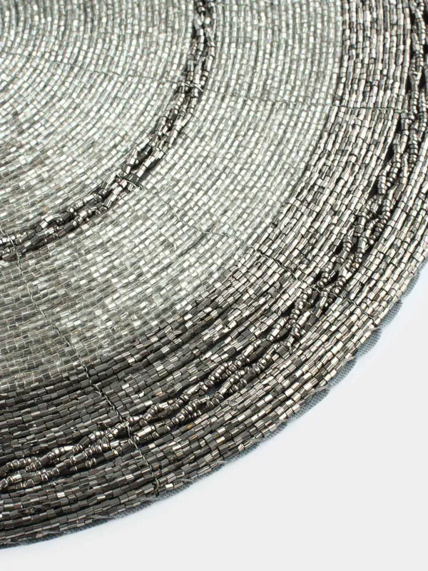 Салфетка под приборы, 36 см, из бисера, Circle beads, image-2