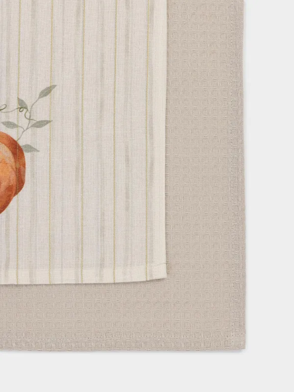 Полотенце кухонное, 2 шт, Тыквы, Stripes pumpkin, image-2