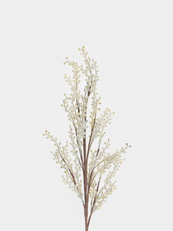 Ветка декоративная, 1 м, Белые цветы, Willow decor, image-1