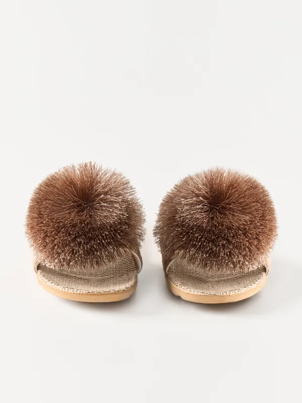 Тапочки женские, с помпоном, Pompon, image-3
