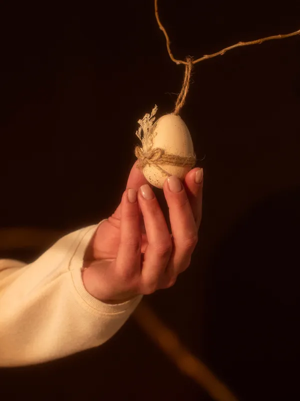Подвеска декоративная, с сухоцветами, пластик, Natural Easter, image-3