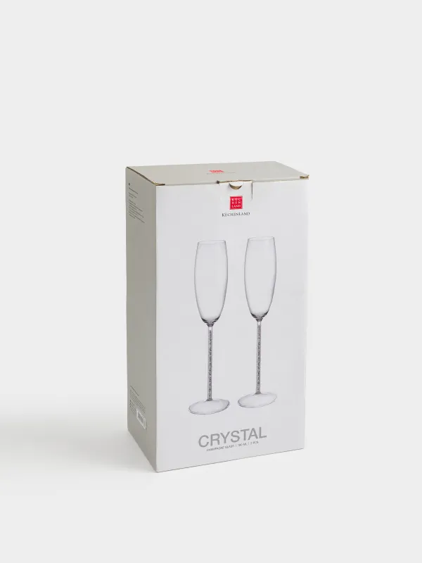 Бокал для шампанского, 2 шт, со стразами, Crystal shine, image-5