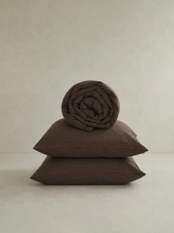Постельное белье, евро, вареный хлопок, Полосы, Washed cotton, image-4