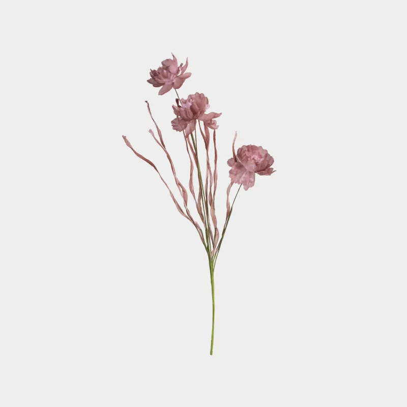 Ветка декоративная, 60 см, Розовый мак, Poppy garden