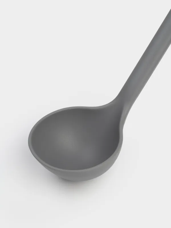 Половник, 30 см, силикон, серый, Grey steel, image-2