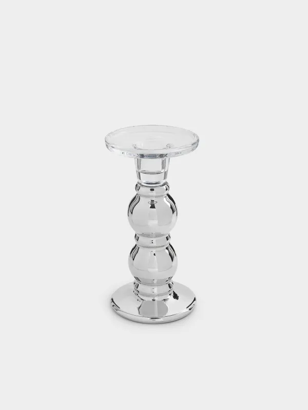 Подсвечник, 18 см, для тонкой свечи, Clear color, image-1