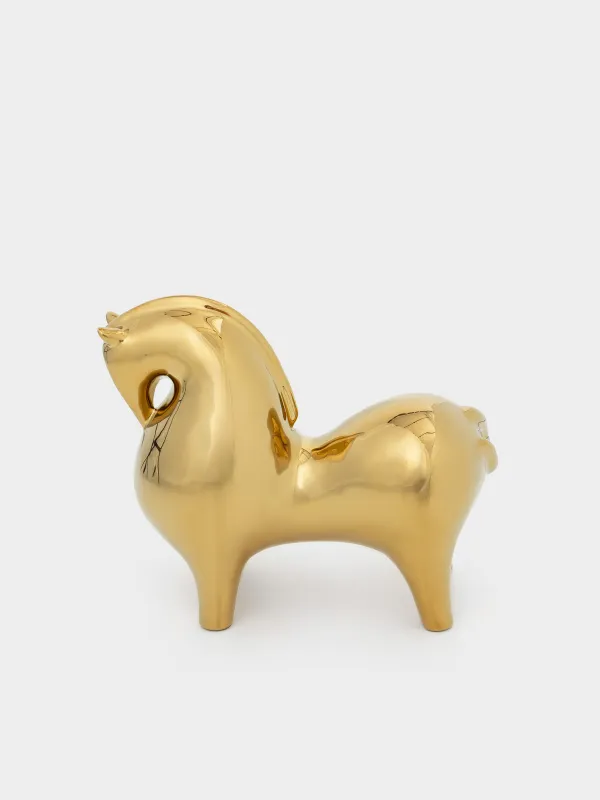 Статуэтка, 31х27 см, Конь, Horse gold, image-0