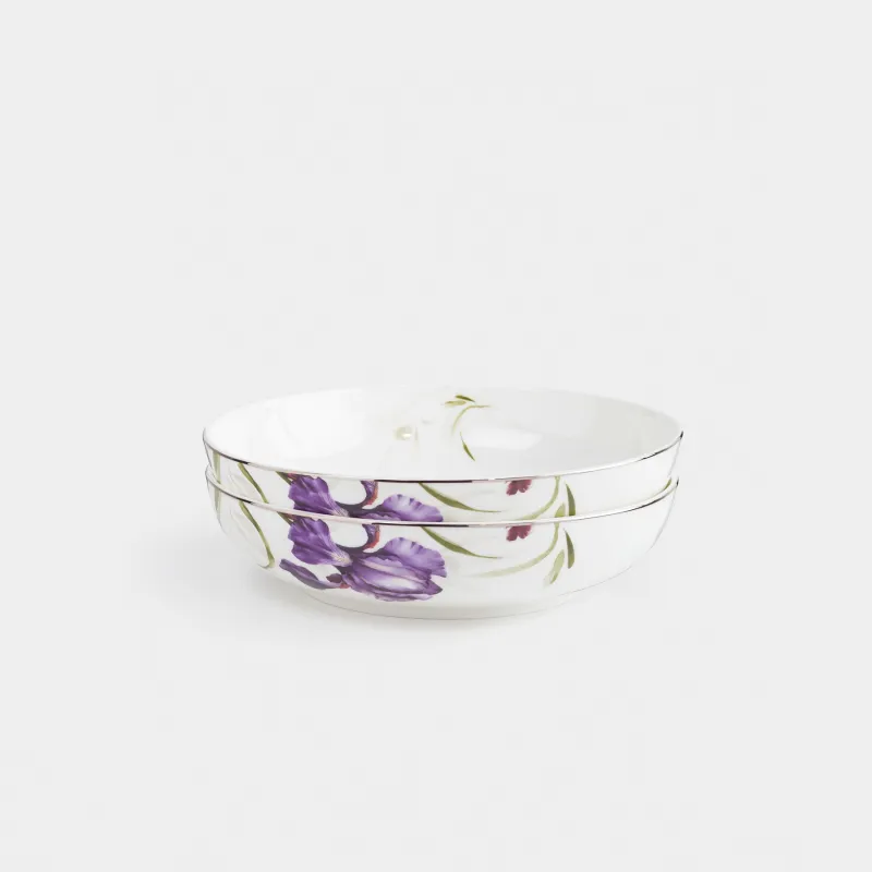 Тарелка суповая, 20х5 см, 2 шт, Ирис, Antarctica Flowers