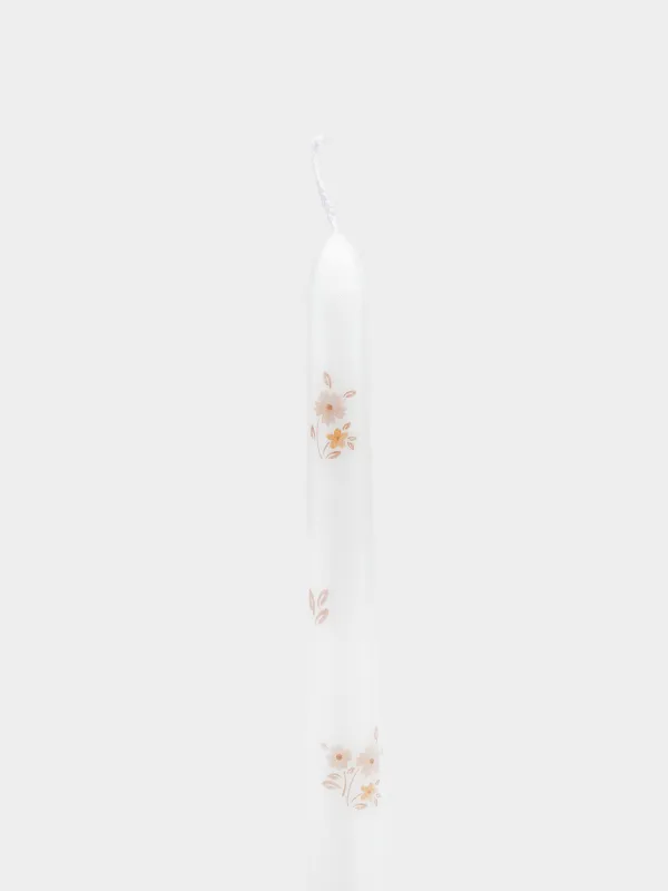 Свеча, 25 см, тонкая, Винтажные цветы, La flore, image-1