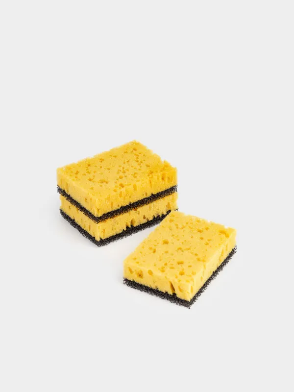 Губка для мытья посуды, 3 шт, Black clean, image-0