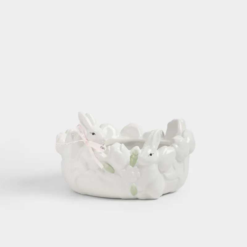 Конфетница, 19х11 см, Кролики в цветах, Rabbit bloome