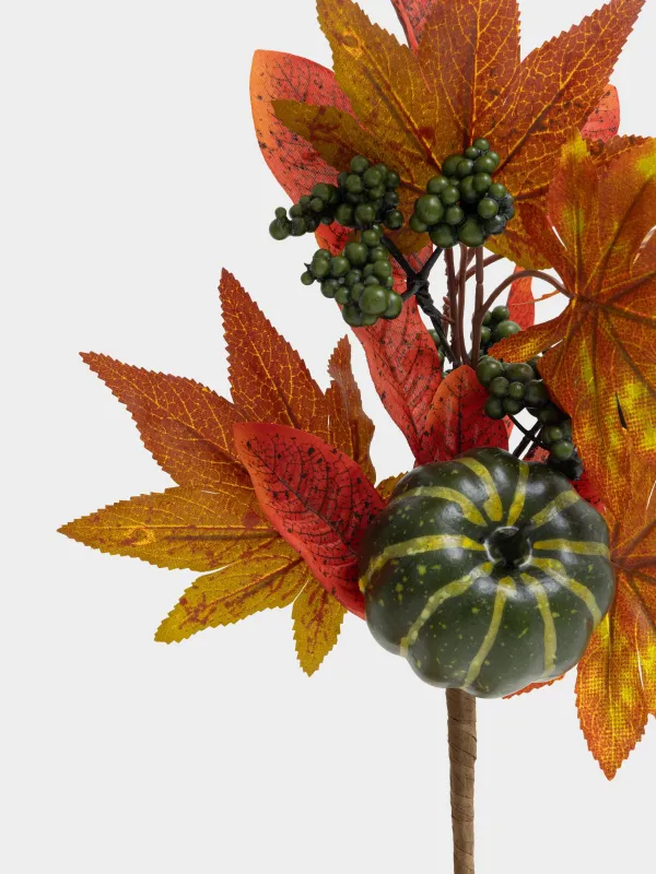 Ветка декоративная, 50 см, Зеленая тыква с ягодами, Forest symphony decor, image-2