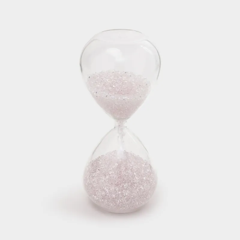 Часы песочные, 20 см, 15 секунд, с кристаллами внутри, стекло, Sand time, image-1