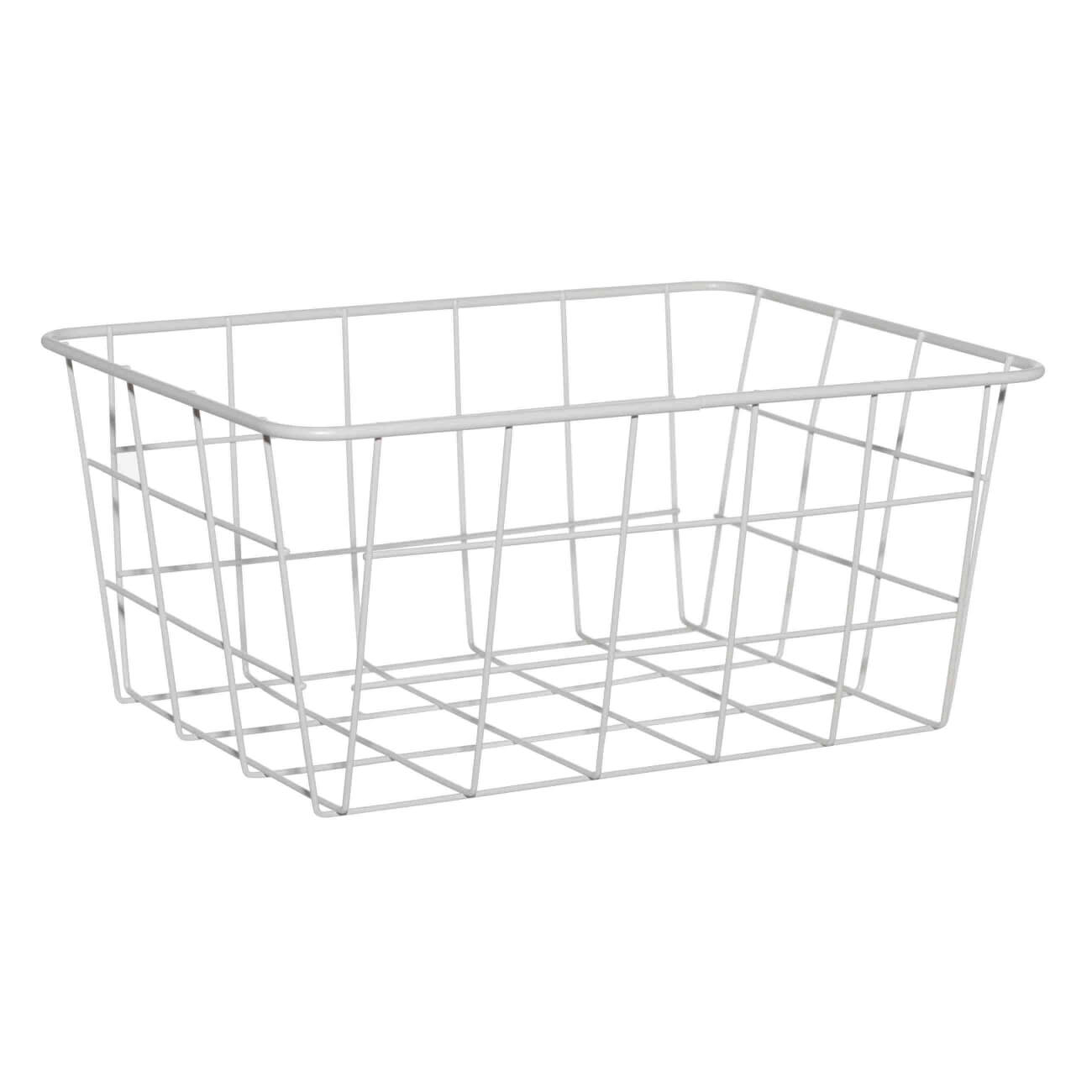 Корзина для хранения, 28х20х12 см, металл, прямоугольная, бежевая, Mesh basket изображение № 1