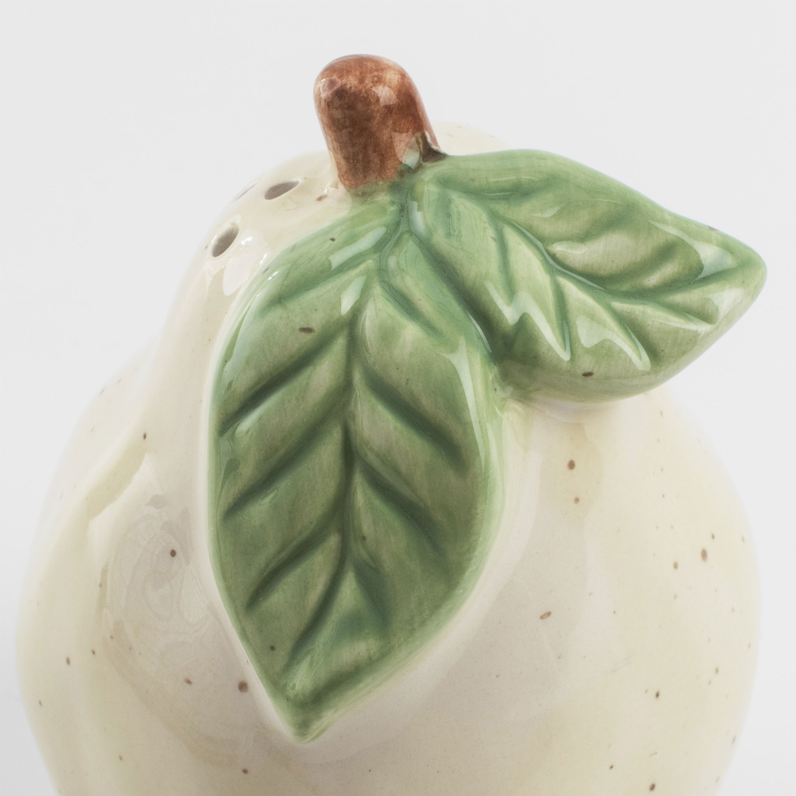 Емкость для соли или перца, 8 см, керамика, молочная, в крапинку, Груша, Fruit garden изображение № 5