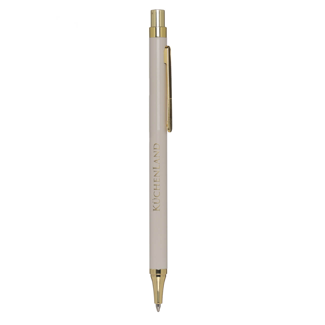 Ручка шариковая, 14 см, металл/пластик, бежевая, Eclipse ручка рейлинг palladium
