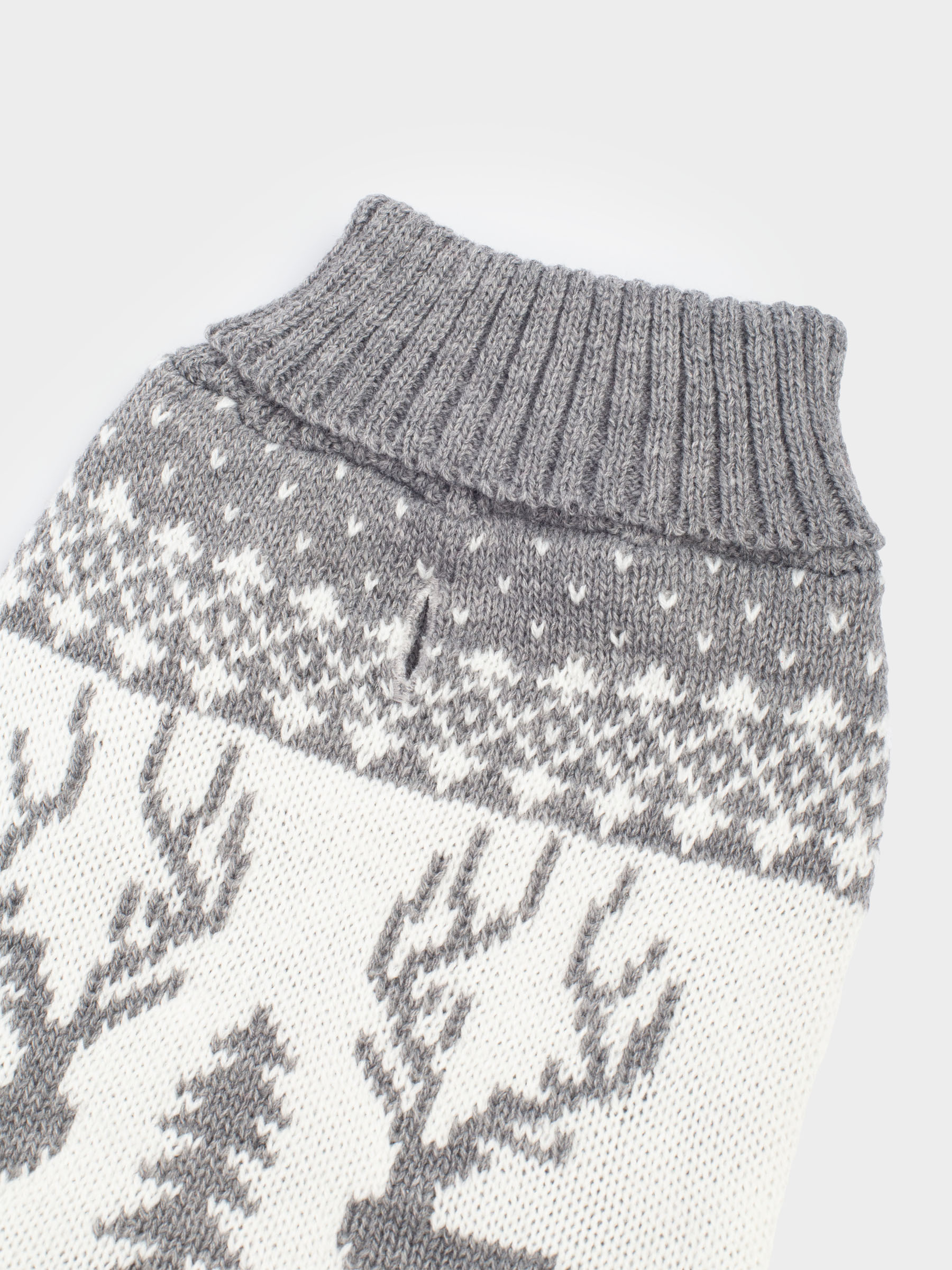 Свитер для животных, 25 см, р. XS, акрил, серо-белый, Олени, Fashion pet, image-2