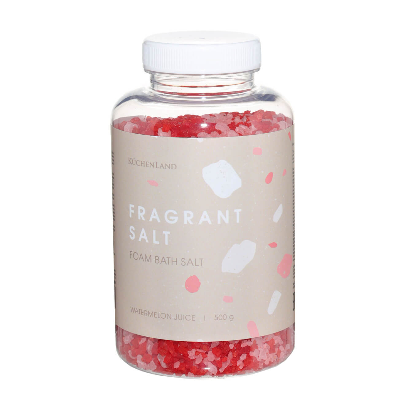 Соль для ванны, 500 гр, с пеной, красная, Арбузный фреш, Fragrant salt