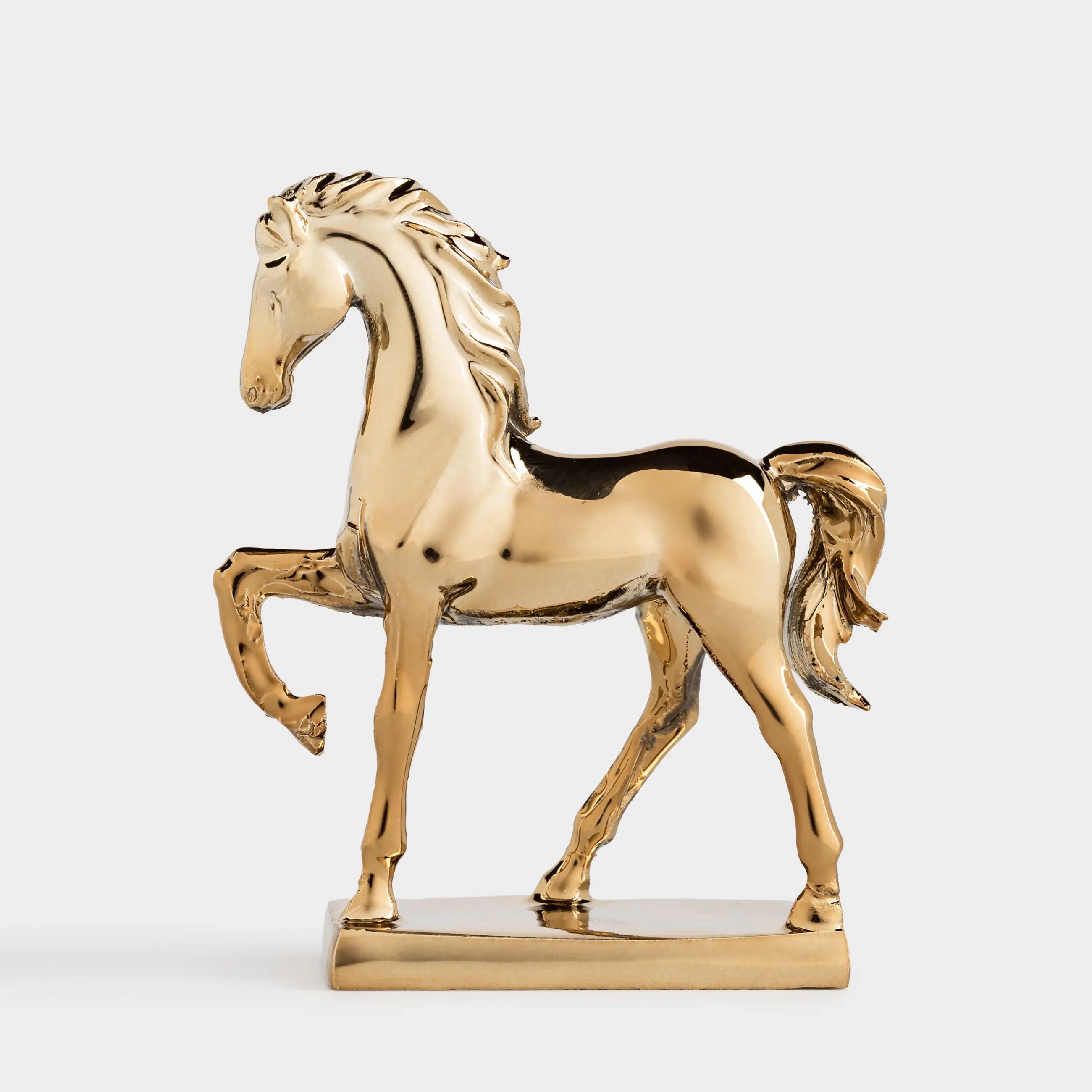 Статуэтка, 8 см, полирезин, шампань, Лошадь, Horse gold