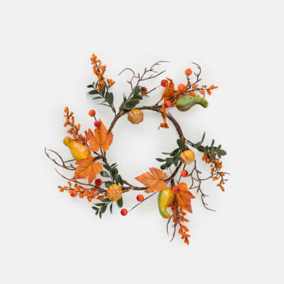 Венок декоративный, 14 см, пенопласт/полиэстер, Краски осени, Forest symphony decor ,image-0
