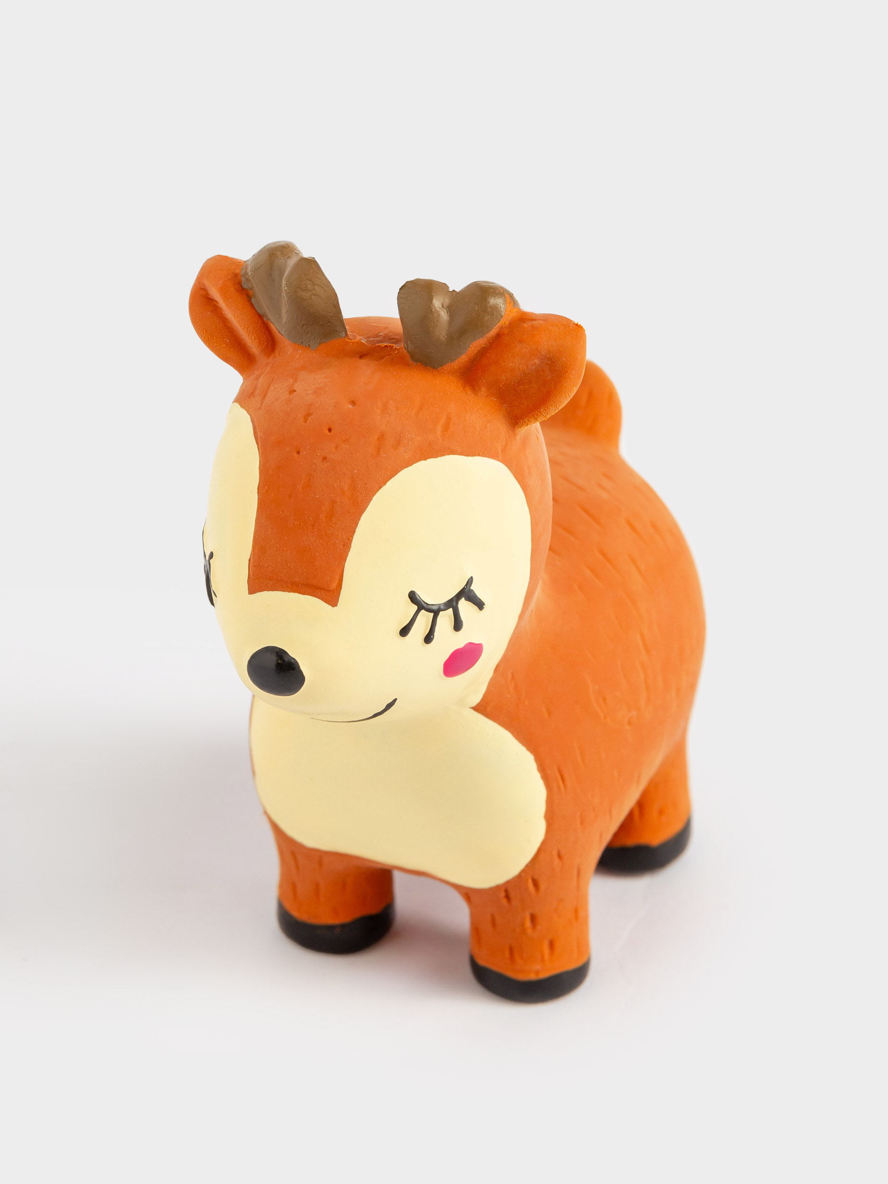 Игрушка для собак, 9 см, с пищалкой, резина, коричневая, Олененок, Christmas pet, image-1