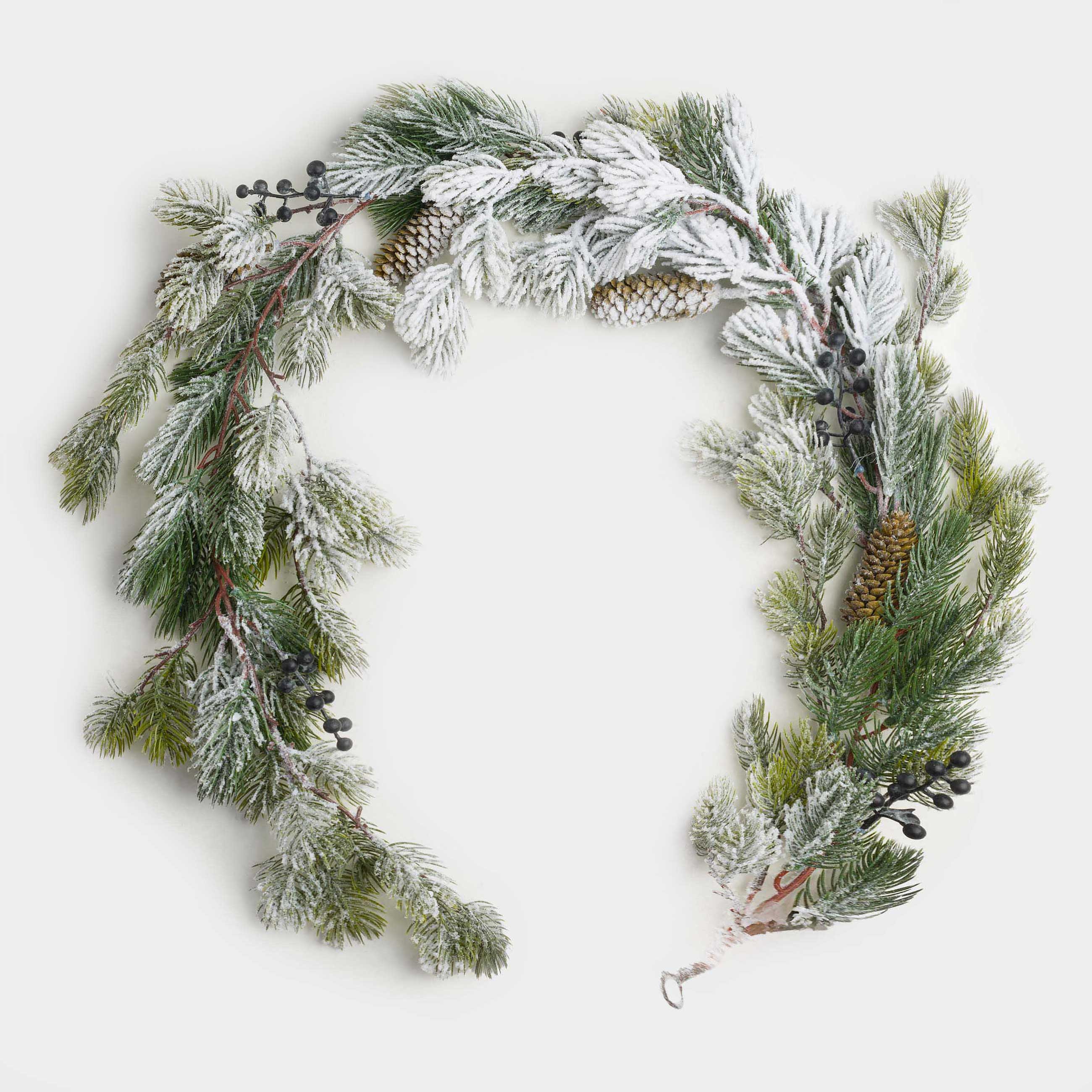 Гирлянда декоративная 13 м пластикпенопласт Синие ягоды и шишки на ветках Blue berry 1993₽