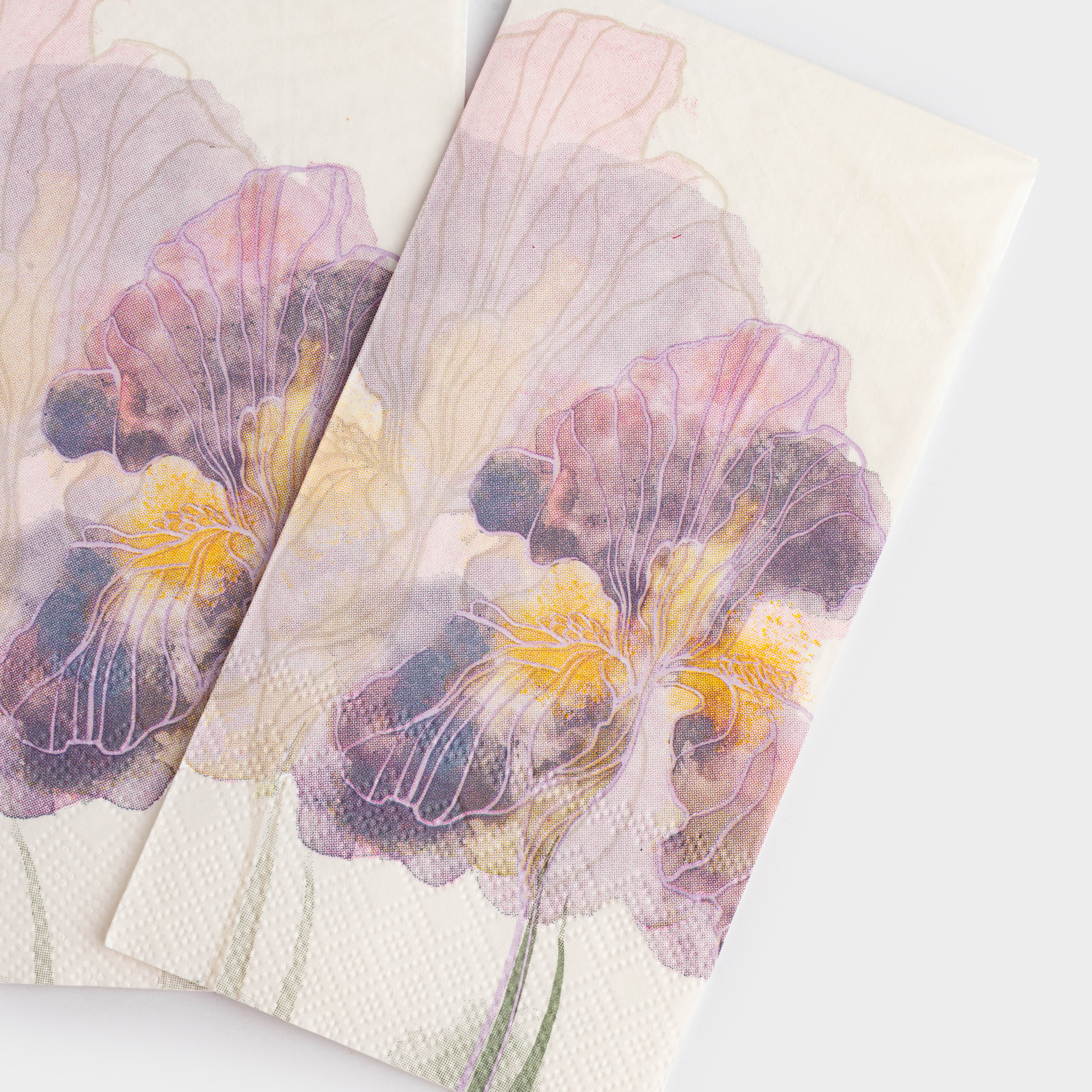 Салфетки бумажные, 33х33 см, 20 шт, прямоугольные, белые, Ирис, Iris garden, image-3