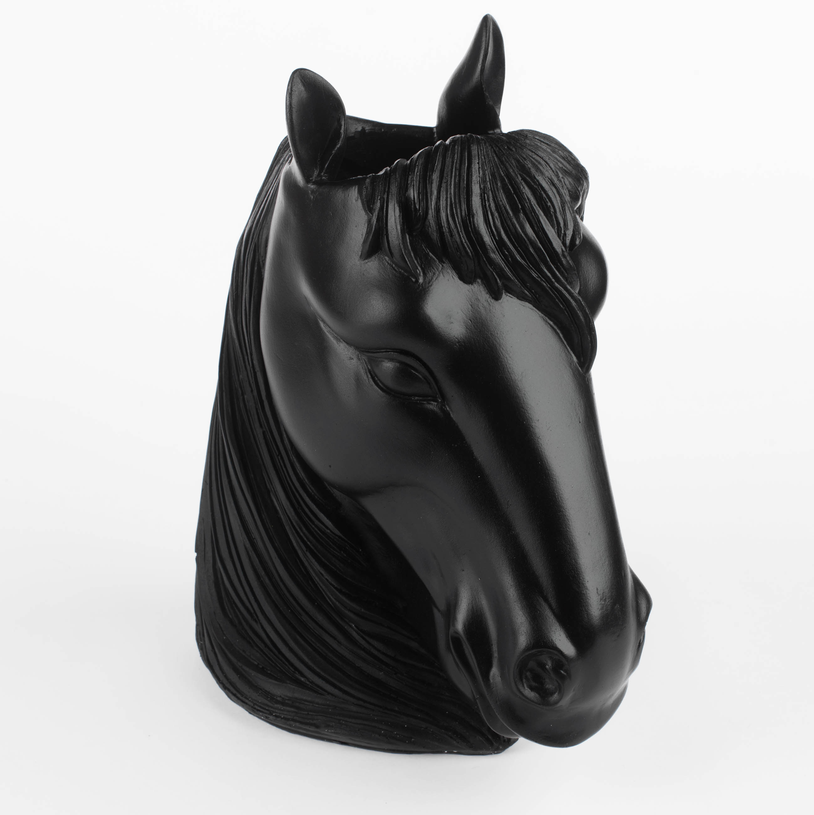 Ваза декоративная, 25 см, полирезин, черная, Голова лошади, Horse изображение № 3